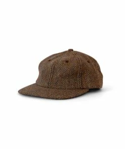 Harris Tweed Herringbone 6 Panel Cap- Cinnamon