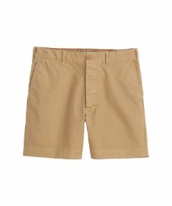 Flat Front Chino Shorts- Vintage Khaki