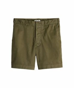 Flat Front Chino Shorts- Olive