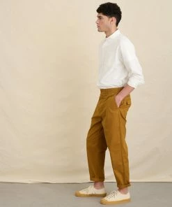 Flat Front Chino- Golden Khaki 5 Flat Front Chino- Golden Khaki -Denim Elegant shop MP029 2113 GOLDEN KHAKI 67285 1600x2133 crop center 1ff6f308 996e 4564 9cd8 0bf22967058a