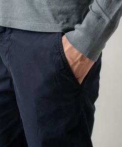Light Twill Trouser- Navy -Denim Elegant shop NAVY 0000 Layer4