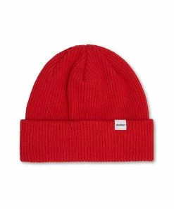 1 X 1 Ribbed Beanie- Red
