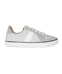 "Skate" German Army Trainer- Ice Gray/White