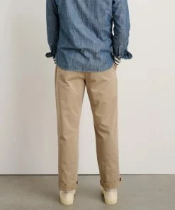 Straight Leg Pant In Vintage Wash- Faded Khaki 11 Straight Leg Pant In Vintage Wash- Faded Khaki -Denim Elegant shop SS23 0005 Layer40