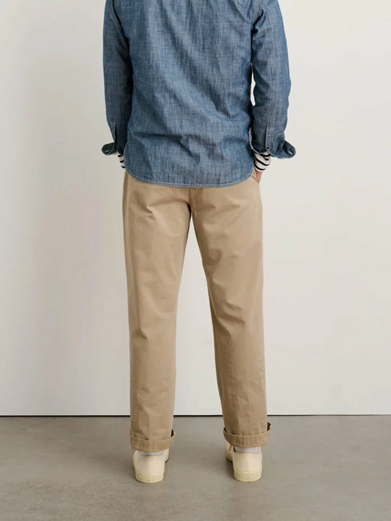 Straight Leg Pant In Vintage Wash- Faded Khaki 6 Straight Leg Pant In Vintage Wash- Faded Khaki - Image 6