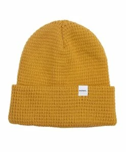 Organic Cotton Waffle Knit Beanie- Turmeric