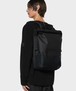 Trail Rolltop Backpack-Black 6 Trail Rolltop Backpack-Black -Denim Elegant shop Trail Rolltop Backpack Backpacks 13760 01 Black 7