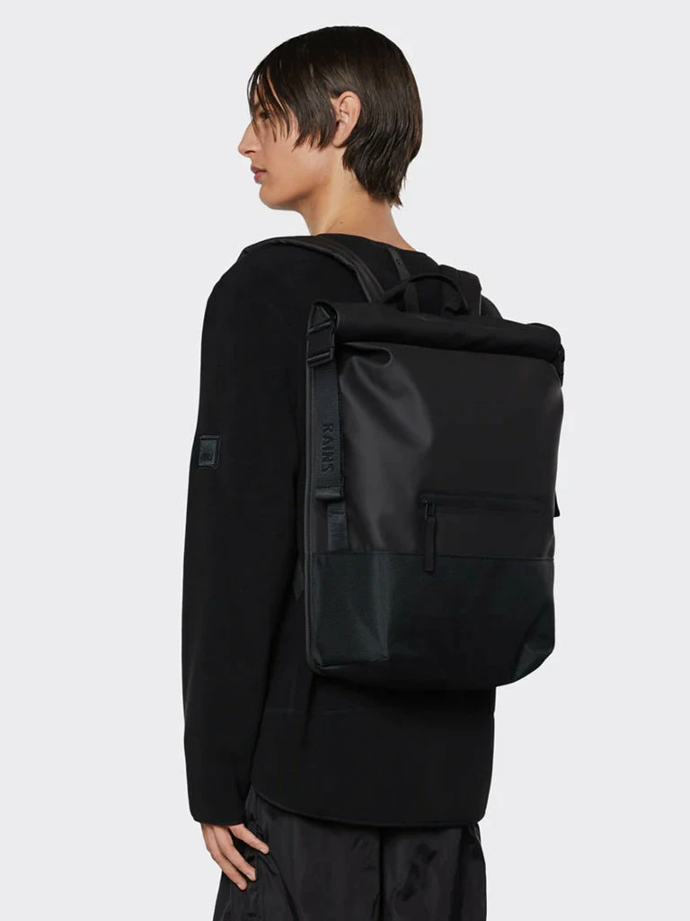 Trail Rolltop Backpack-Black 3 Trail Rolltop Backpack-Black - Image 3