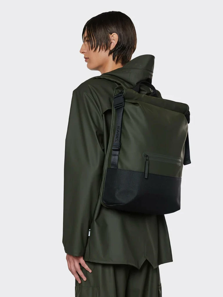 Trail Rolltop Backpack-Green 3 Trail Rolltop Backpack-Green - Image 3