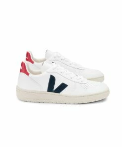 V-10 Leather-White/Nautico/Pekin