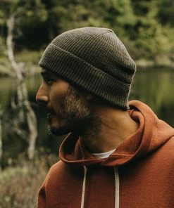 Rib Beanie- Heather Forest -Denim Elegant shop instock m q322 RibBeanie HeatherForest 005