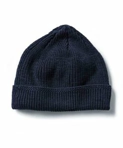 Rib Beanie- Heather Navy