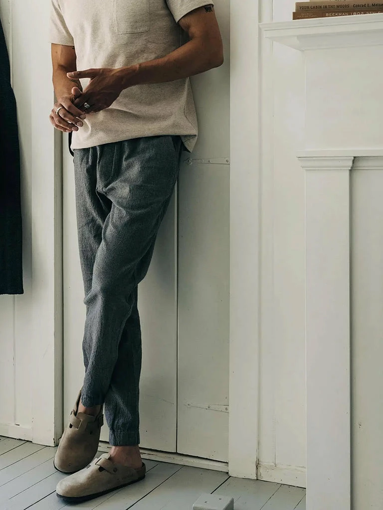 Après Pant- Heather Grey Double Cloth 2 Après Pant- Heather Grey Double Cloth - Image 2